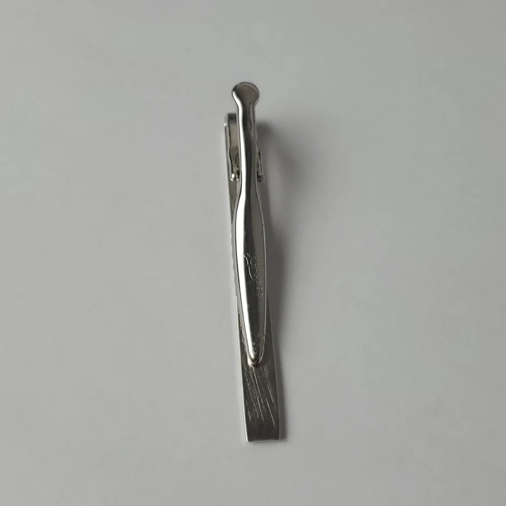Vintage Foster USA Classic Tie Clip Silver Tone  Jewelry